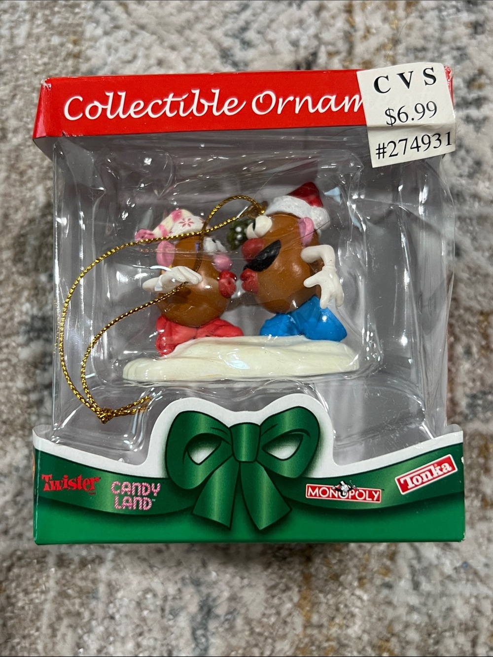 Mr Mrs potato head Christmas ornament in love hasbro z28